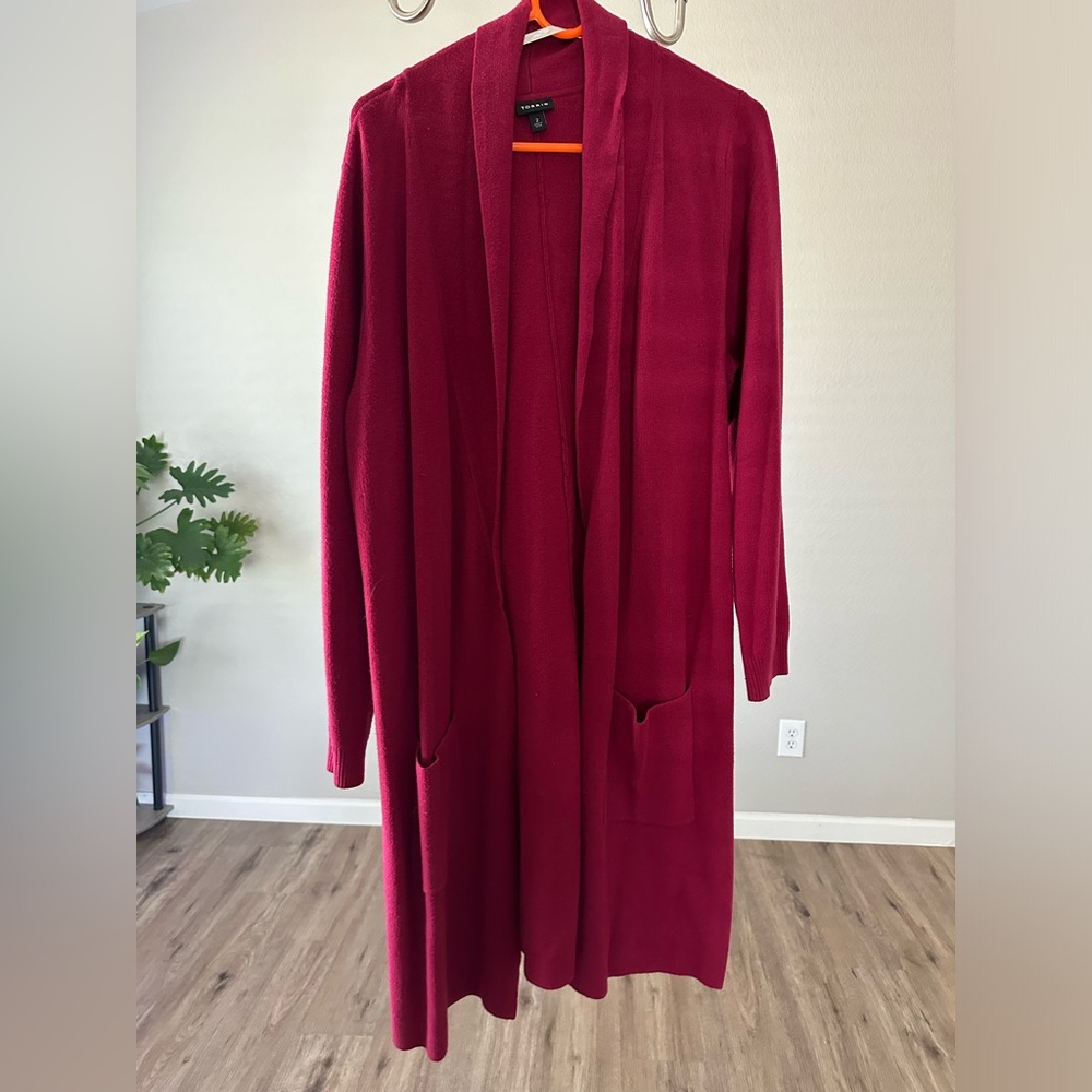 TORRID SIZE 2 2X 18-20 OPEN FRONT CARDIGAN WITH 2 FRONT POCKETS WORN TWICE